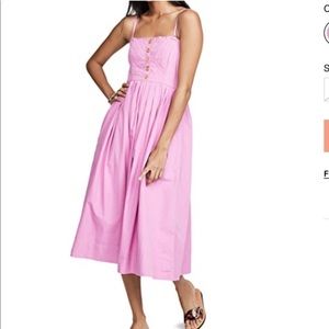 Free People Lilah Pleated Tube Dress Size Large